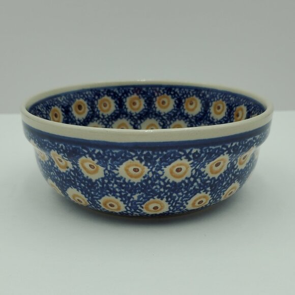 Polish Pottery Brown Circles Soup Bowls Brown Spot Cereal Bowls - Picture 6 of 9